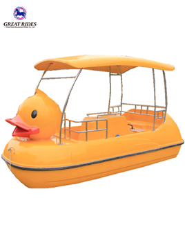 Duck 4 seats leisure fiberglass pedal boat for entertainment