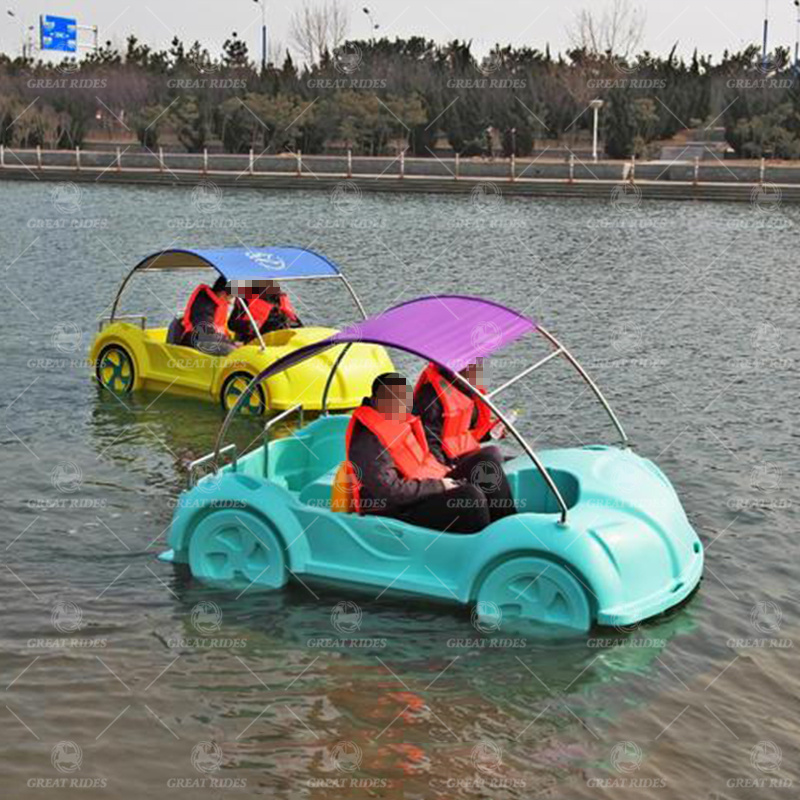 4 Person Water Pedal Boat Made of PE Plastic for Rental Business and Outdoor Water Recreation
