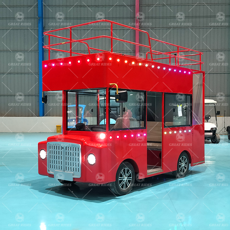 High Quality Electric Double Decker Sightseeing Bus for Tourist Attractions and Resorts Transportation for Sale