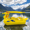 Stable Seahorse Style Electric Boat for 5 People Optional Canopy for Drifting Park Rentals