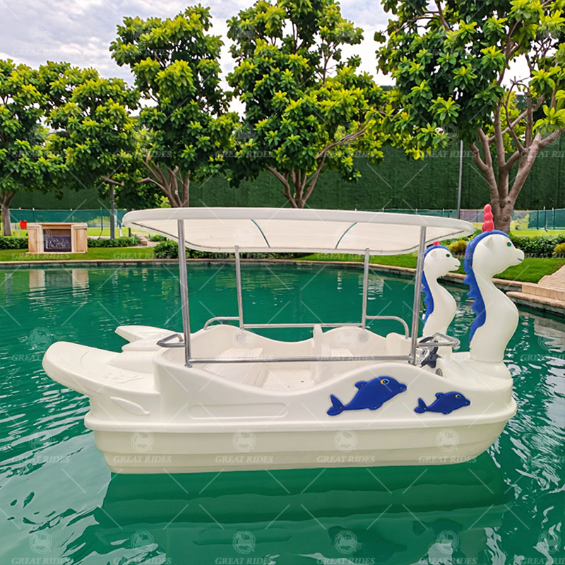 PE Unicorn Electric Boat for Kids Stable and Safe Design with Scenic Water Use for 5 People for Outdoor Drifting