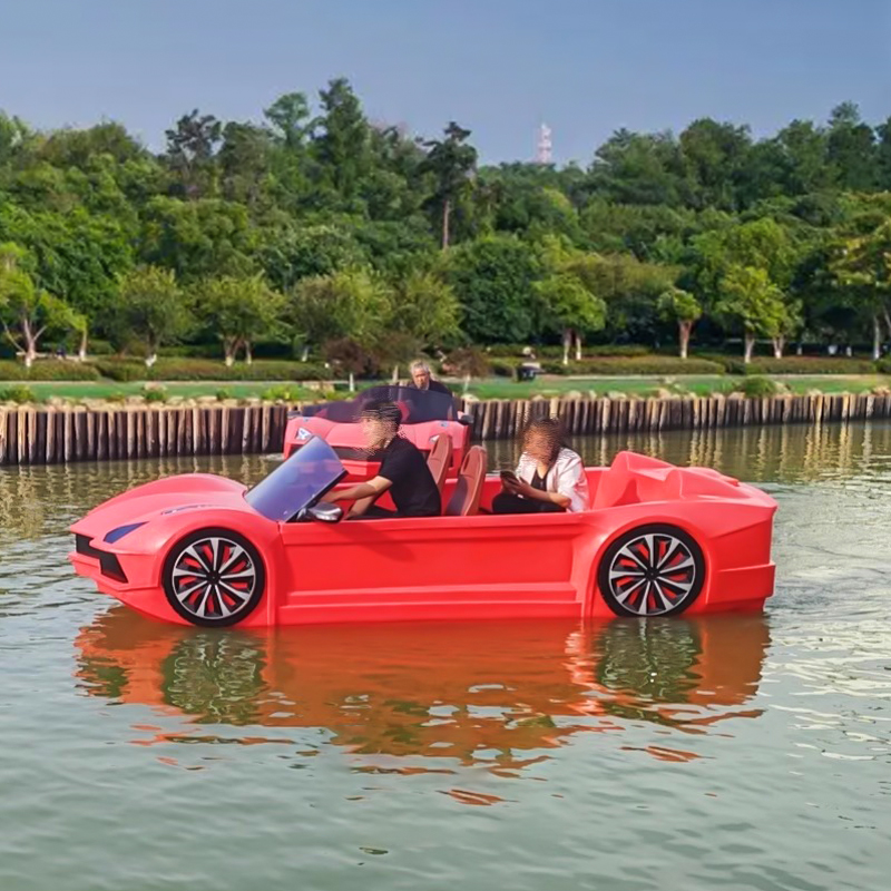 Luxury Sports Car Design Electric Boat 5 Seat PE Paddle Watercraft with Brushless Motor for Resorts and Parks