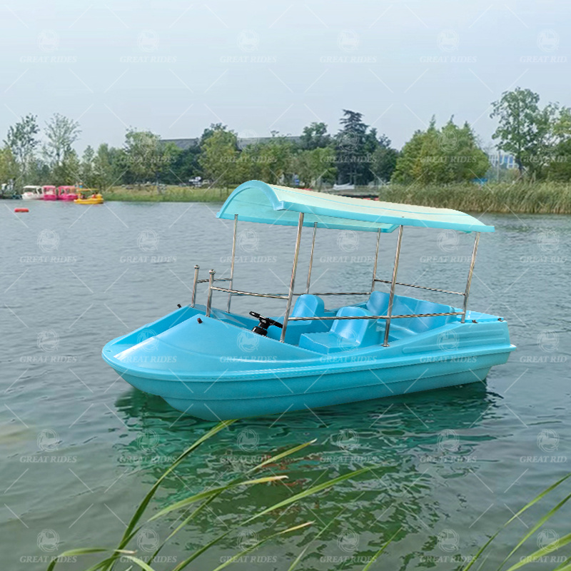 Hot Sale Low Price Popular Design Water Park Mini 5 Seats Electric Boat PE Boat for Sale