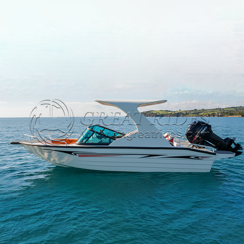 Small 4.8m Aluminum Alloy Speed Boat Flybridge Leisure Boat 16ft Motor Yacht for Lake Recreation