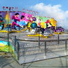 Colorful outdoor amusement park games machine thrilling robocop crazy dance rides for sale
