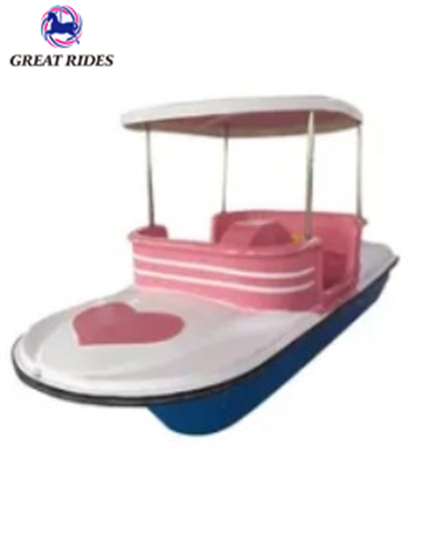 Hot Selling Aqua Play Equipment Floating Boat 2 Seats Coffee Cup Boat Leisure Sightseeing Fiberglass Pedal Boat for Sale