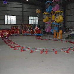 Charming amusement park rides carnival games Christmas theme electric mini train with track