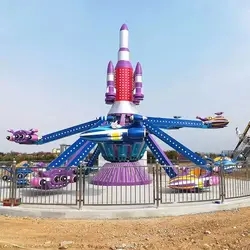 Thrilling Amusement Park Equipment Self Control Plane 360 Degree Rotating 16 Seats Lifting Travel Rides