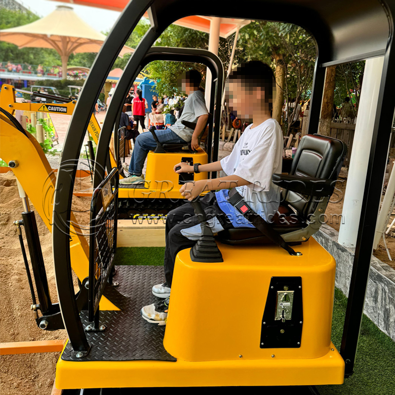 Factory price amusement park electric riding mini digger kids excavator for sale
