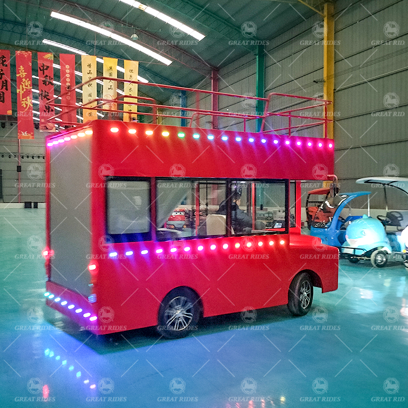 High Quality Electric Double Decker Sightseeing Bus for Tourist Attractions and Resorts Transportation for Sale