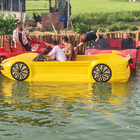 Luxury Sports Car Design Electric Boat 5 Seat PE Paddle Watercraft with Brushless Motor for Resorts and Parks