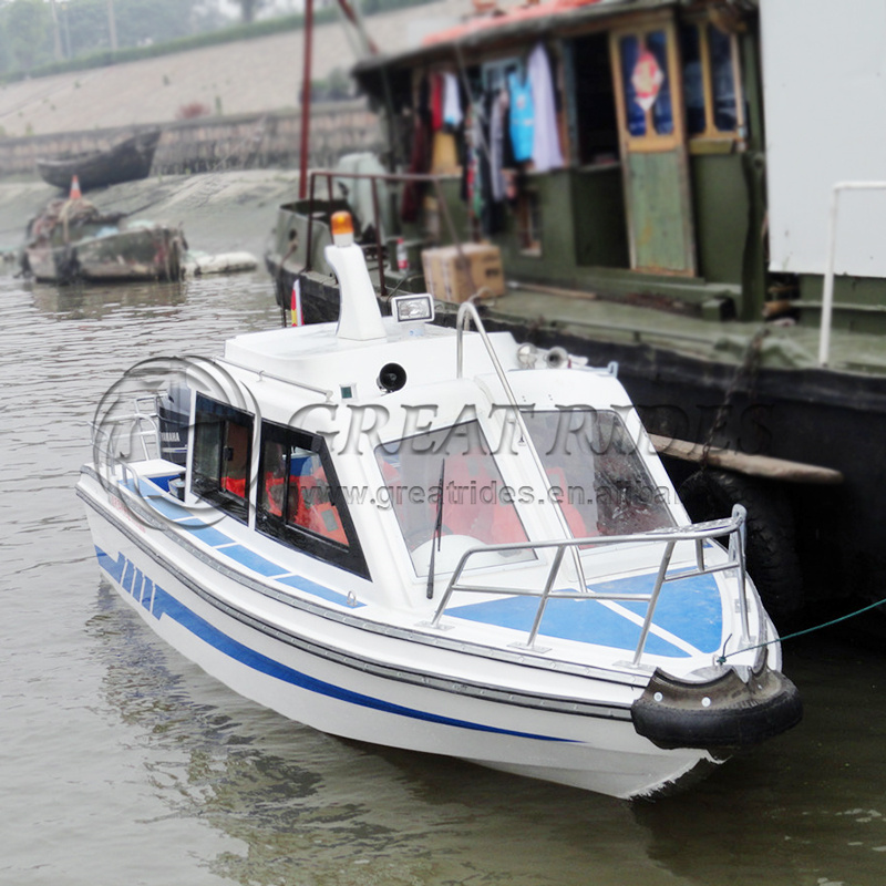 Support Customization Fiberglass Speed Boat 21.3Ft Fishing Boat With Cabin