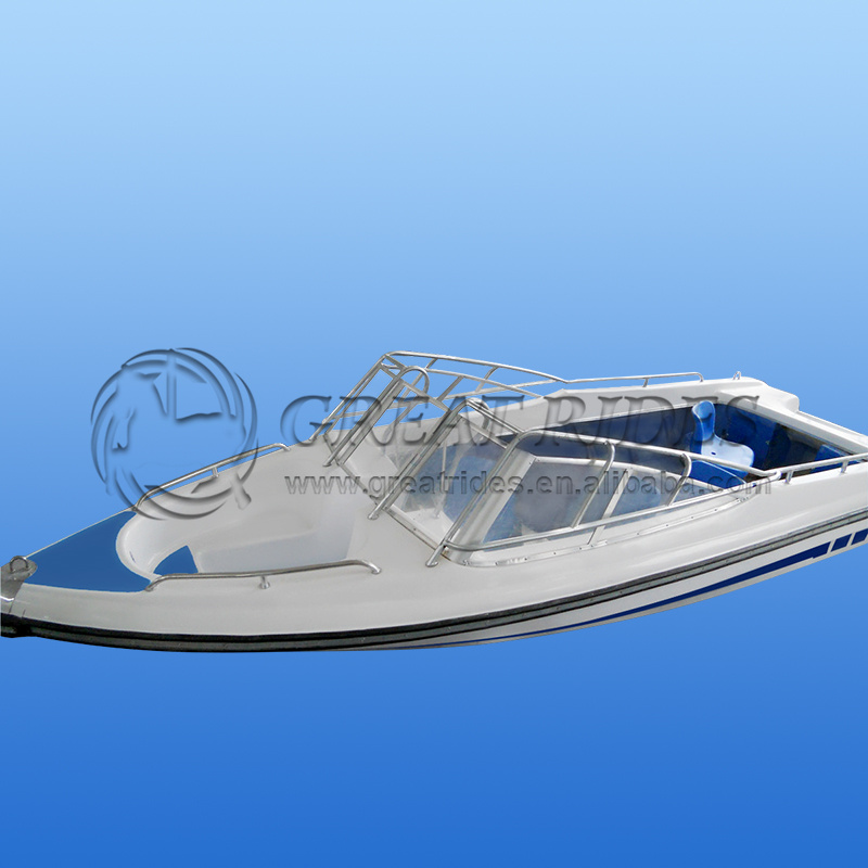 Fiberglass Speed Boat 17.6 Feet Fishing High Speed Boat Recreational Boats 
