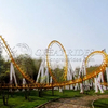 Amusement Park Adults Thrilling Rides Big Spin Six Loops Roller Coaster With Track