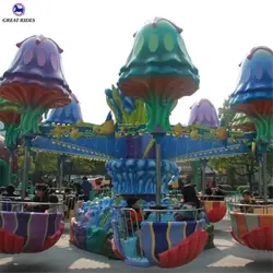 Theme park equipment kids games machine ride on jellyfish cabin for sale