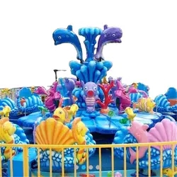 Shooting games amusement park children rides spray water fighting dolphin island ride for sale