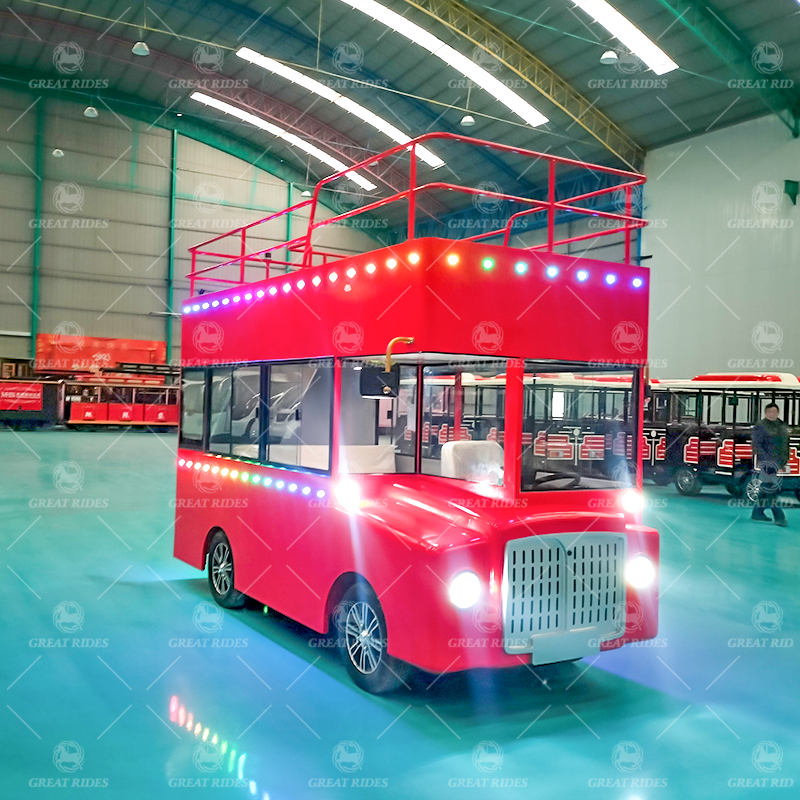 High Quality Electric Double Decker Sightseeing Bus for Tourist Attractions and Resorts Transportation for Sale