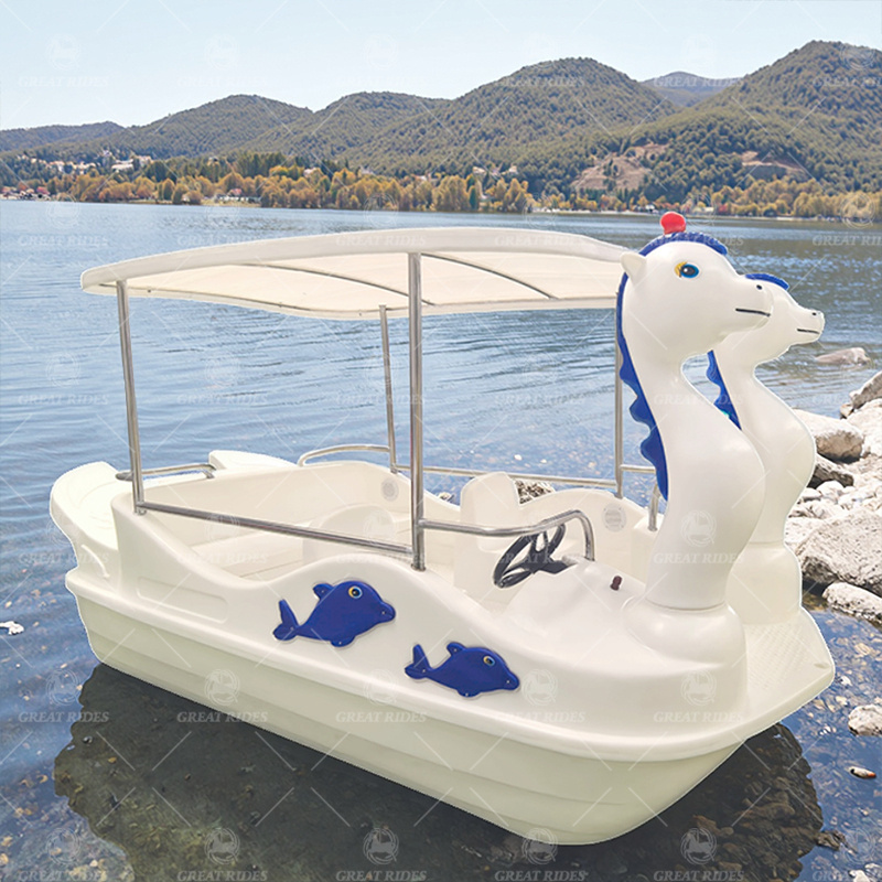 PE Unicorn Electric Boat for Kids Stable and Safe Design with Scenic Water Use for 5 People for Outdoor Drifting