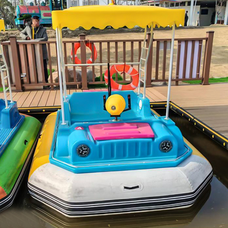 Colorful Cartoon Bumper Boat with 24V Battery and LED Lights for Theme Parks and Pool Rental Businesses