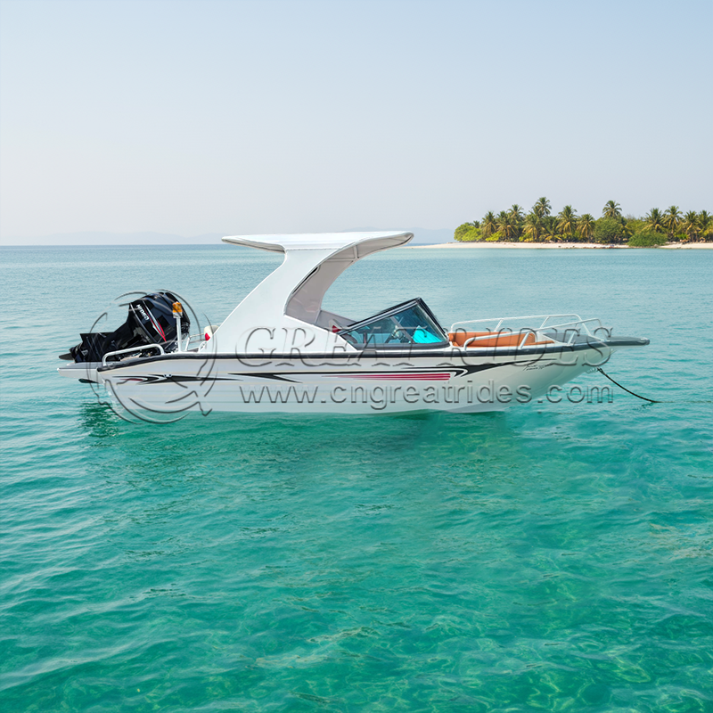 Small 4.8m Aluminum Alloy Speed Boat Flybridge Leisure Boat 16ft Motor Yacht for Lake Recreation