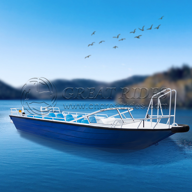 21.3ft/6.5m Aluminum High Speed Fishing Boat Water Sport Yacht Landing Patrol Boat