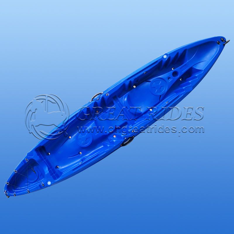 Good Quality 2 Person Fishing Rowing Boat Cheap Plastic Paddle Kayak for Sale