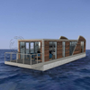 Hottest Luxurious Ship 10.6-12m Prefab Boathouse Pontoon Kit Floating Aluminium Hull Luxury Movable Houseboat