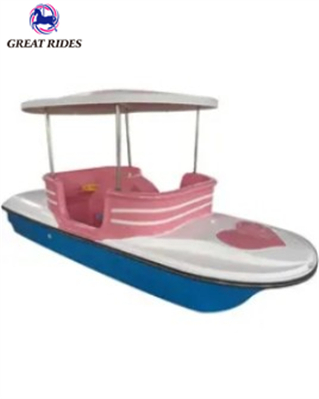 Hot Selling Aqua Play Equipment Floating Boat 2 Seats Coffee Cup Boat Leisure Sightseeing Fiberglass Pedal Boat for Sale