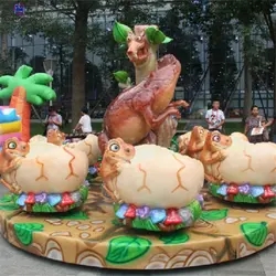 Direct manufacturer amusement park rides children games rotating dinosaur cup ride for sale