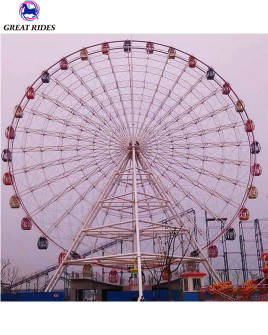 New Design Popular Outdoor Adults Carnival Park Rides Electric Sightseeing Equipment 50m Ferris Wheel With LED Lamp 