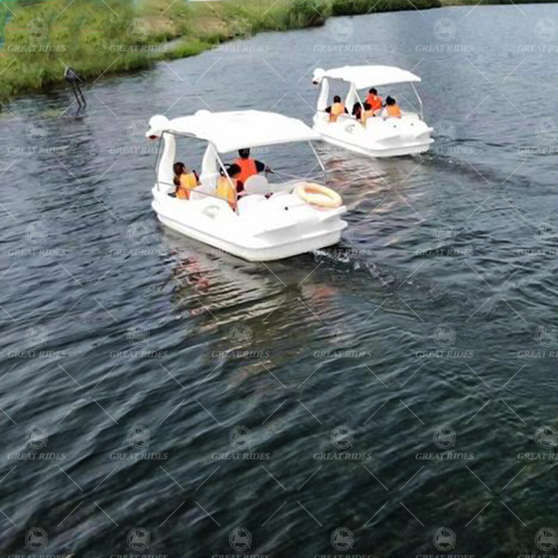 7 Seater Swan Boat PE Plastic Pedal Type for Lake Resort and Commercial Water Entertainment