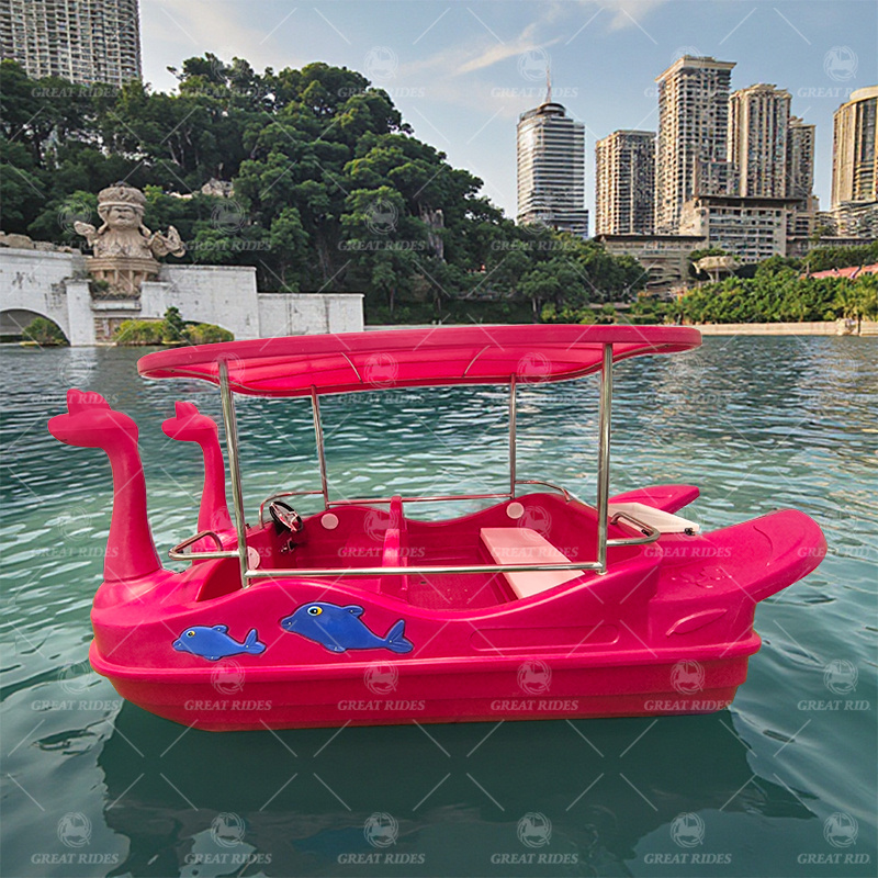 Cobra Five-Seater Electric Boat for Lake Rental Use Colorful PE Structure Battery Powered Motor for Drifting Outdoor Activity
