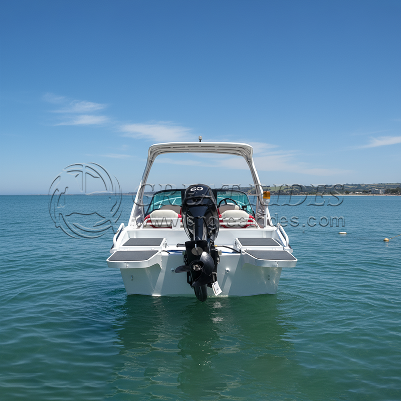 Small 4.8m Aluminum Alloy Speed Boat Flybridge Leisure Boat 16ft Motor Yacht for Lake Recreation