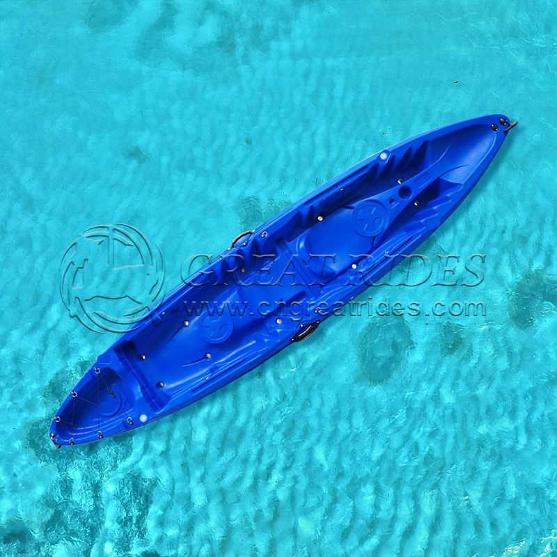 Good Quality 2 Person Fishing Rowing Boat Cheap Plastic Paddle Kayak for Sale