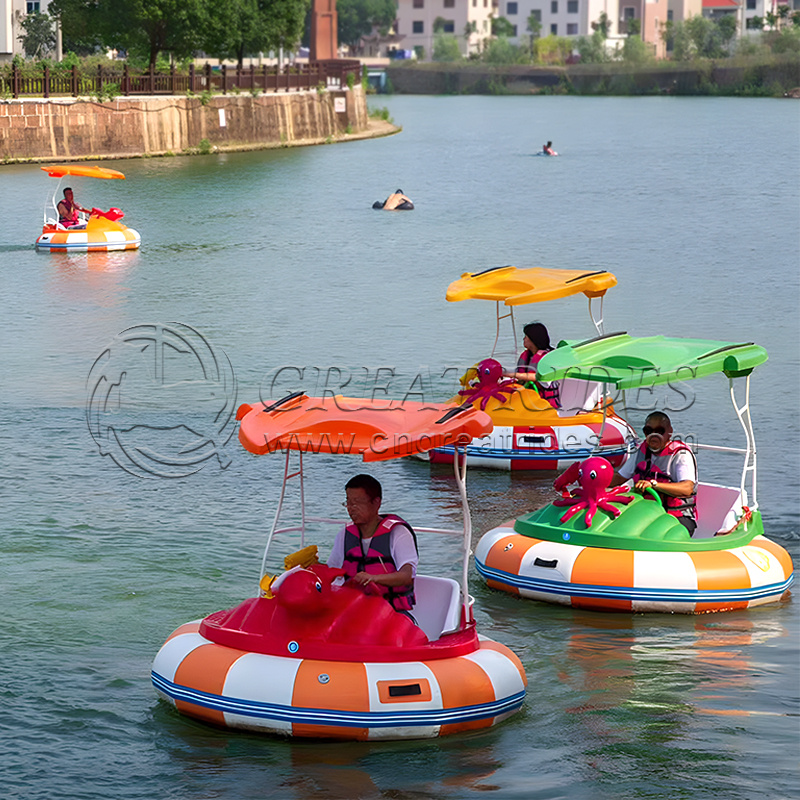 Motorized Adults Inflatable Electric Bumper Boat Floating Kiddie Water Dodgem 