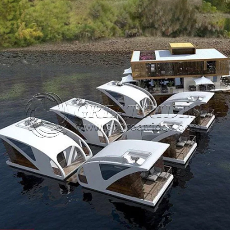 Customize Decoration Standard Prefab Made Floating Home Boat Mobile Tiny Luxury House Boat for Sale