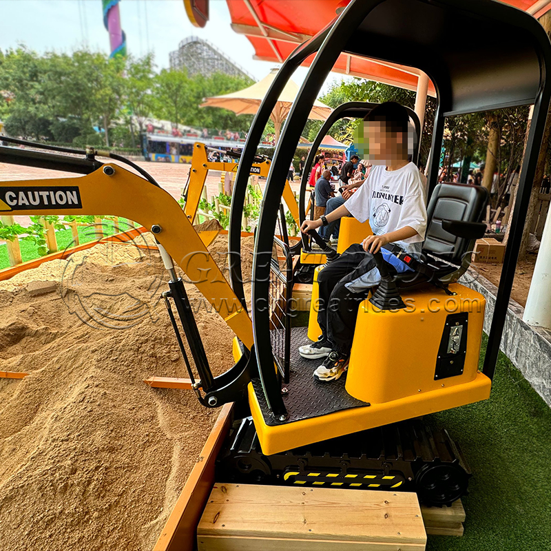 Factory price amusement park electric riding mini digger kids excavator for sale