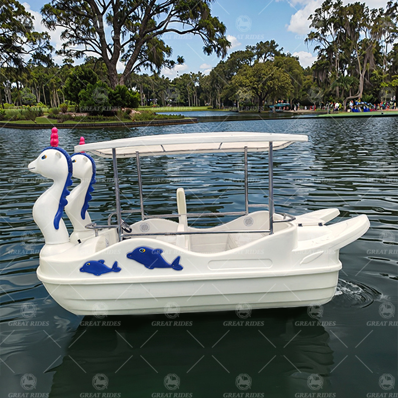 PE Unicorn Electric Boat for Kids Stable and Safe Design with Scenic Water Use for 5 People for Outdoor Drifting