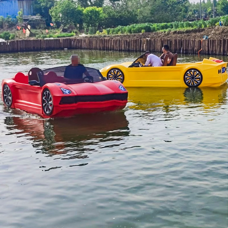 Luxury Sports Car Design Electric Boat 5 Seat PE Paddle Watercraft with Brushless Motor for Resorts and Parks