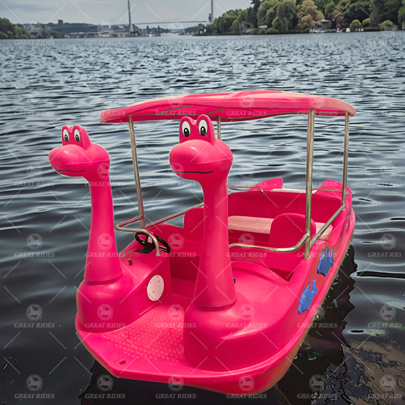 Cobra Five-Seater Electric Boat for Lake Rental Use Colorful PE Structure Battery Powered Motor for Drifting Outdoor Activity