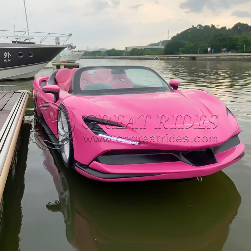 Popular Jet Propulsion Water Supercar Boat 5 Persons Fiberglass Jet Car Boat Sport Speed Luxury Jet Ski Car