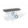 China Manufacturers 5.5m Transparent Polycarbonate Boat 12 Searter See Through Boat with 20-40HP Motor for Sale