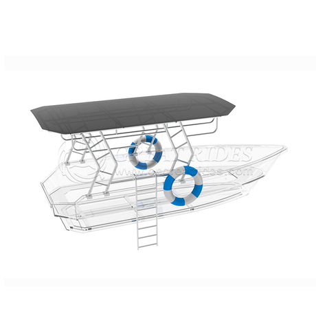 China Manufacturers 5.5m Transparent Polycarbonate Boat 12 Searter See Through Boat with 20-40HP Motor for Sale
