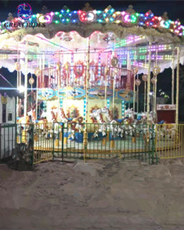 36 seats family rides double decker carousel for amusement park