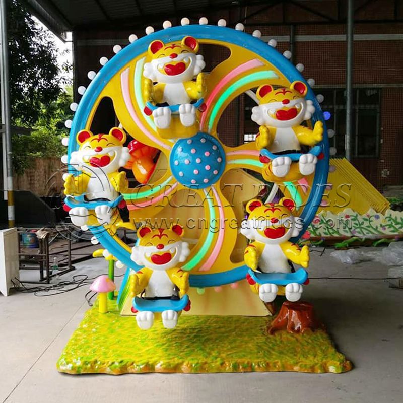Hot item shopping mall kids amusement games rotating tiger mini ferris wheel rides for sale 