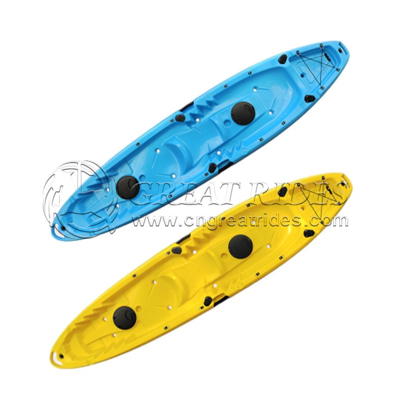 Summer Plastic Polyethylene Two Person Sit On Top Type Tandem Fishing Kayak for sale