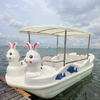 5-Seater Rabbit Electric Paddle Boat PE Plastic Watercraft for Amusement Parks and Scenic Lakes for Sale