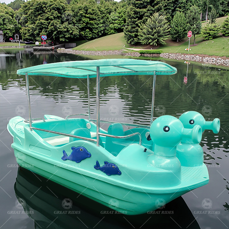 Colorful Bubble Bble Electric Boat with PE Hull for 4-5 Passengers in Resorts and Playgrounds