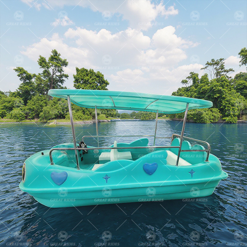 Mandarin Duck Shaped 7-Passenger PE Electric Boat with Brushless Motor Stable and for Drifting Leisure Use