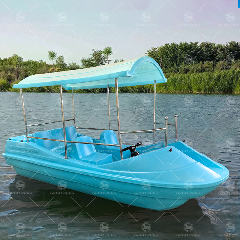 Hot Sale Low Price Popular Design Water Park Mini 5 Seats Electric Boat PE Boat for Sale